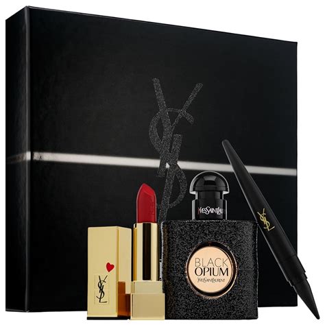 ysl gift pack red and black|yves saint laurent gift set.